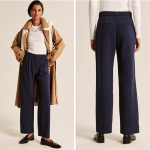 Abercrombie & Fitch Tailored Relaxed Straight Pant Trousers Size 28 / 6 Short